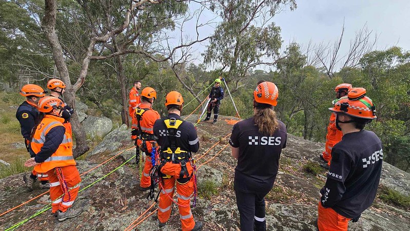 ses volunteers at a Vertical Rescue Course