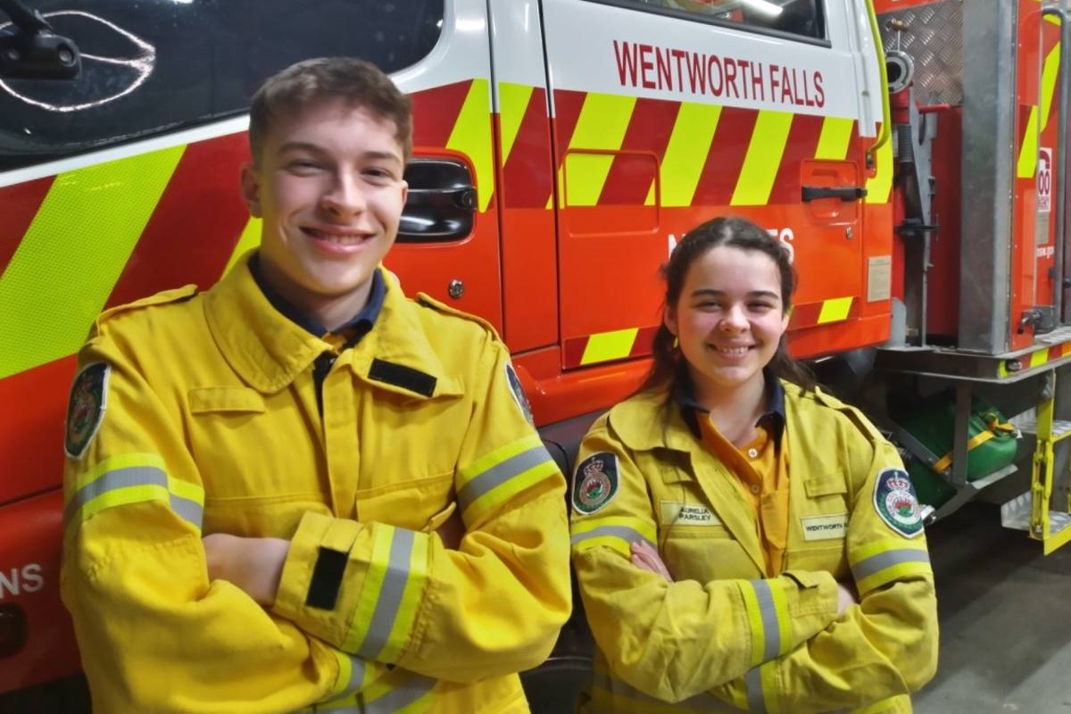 young rfs volunteers at wentworth falls  brigade